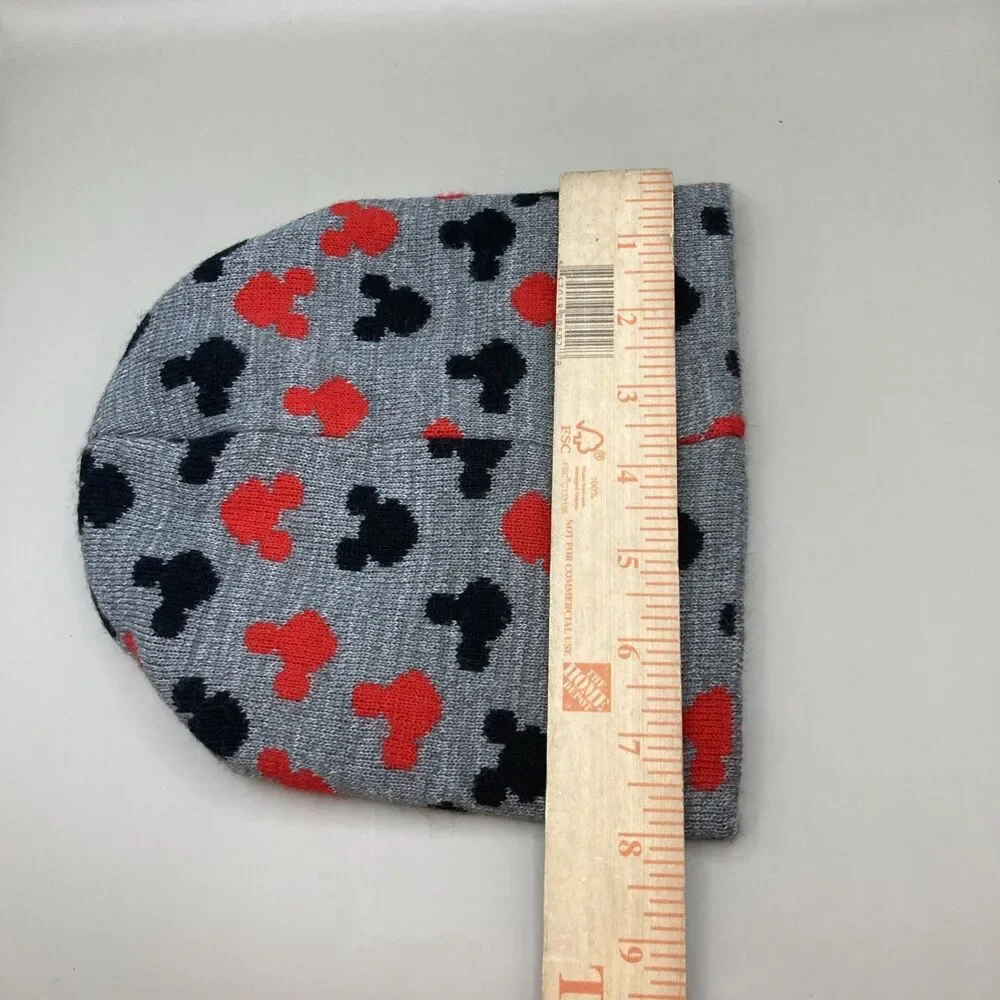 Disney Mickey Mouse Red & Black Kids Beanie Hat Size OS